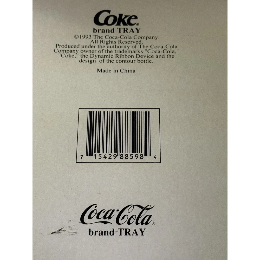 Coca Cola Round Metal‎ Tray White Polar Bears Watching the Northern Lights 1993